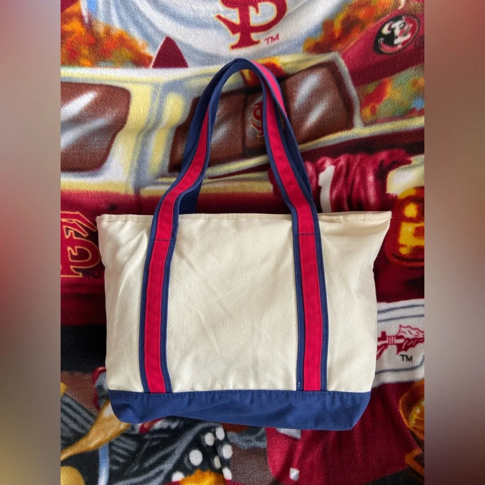 Florida State University Handcrafted Canvas Tote Bag with Patchwok
